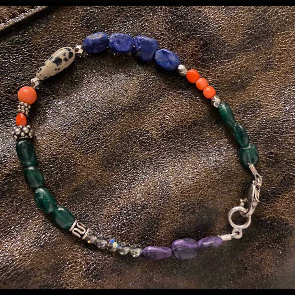 Anklet Handcrafted With Semiprecious Stones 30$